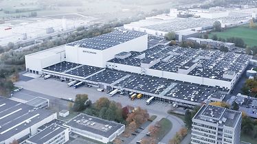 Arvato raktár madártávlatból