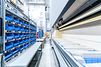 SSI LOGIMAT Lagerlift mit Putwall und Put-To-Light-Kommissionierung