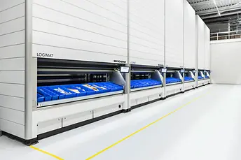 Uzstādītie SSI LOGIMAT vertikālie uzglabāšanas lifti Hardinge Kellenberger
